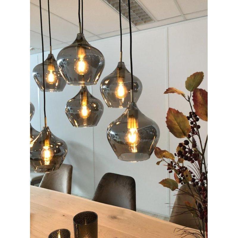 Light & Living Rakel klassieke Hanglamp, antiek brons + smoke-LIGHT & LIVING [BO] (verlichting)-Bouwhof shop (6644582252720)