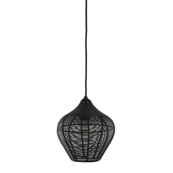 Hanglamp 20x22 cm ALVARO mat zwart-LIGHT & LIVING [BO] (verlichting)-Bouwhof shop (6969664209072)