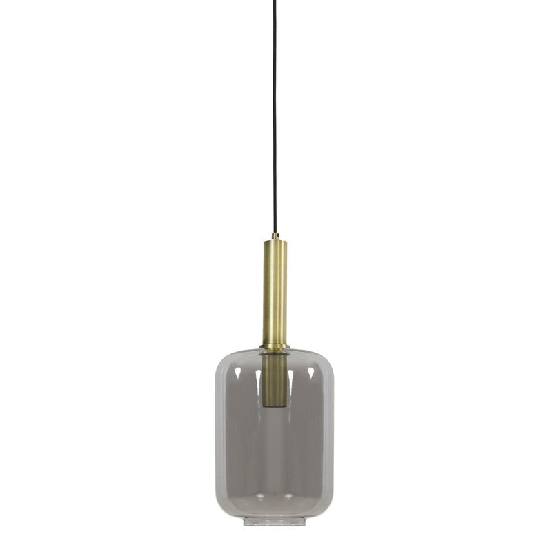 Light & Living Hanglamp Lekar antiek brons + smoke glas 22 x 52 cm-LIGHT & LIVING [BO] (verlichting)-Bouwhof shop