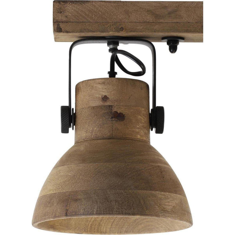 Hang-/wandlamp 2L 50x17x25 cm ILANIO donker bruin-mat zwart-LIGHT & LIVING [BO] (verlichting)-Bouwhof shop (6702492745904)