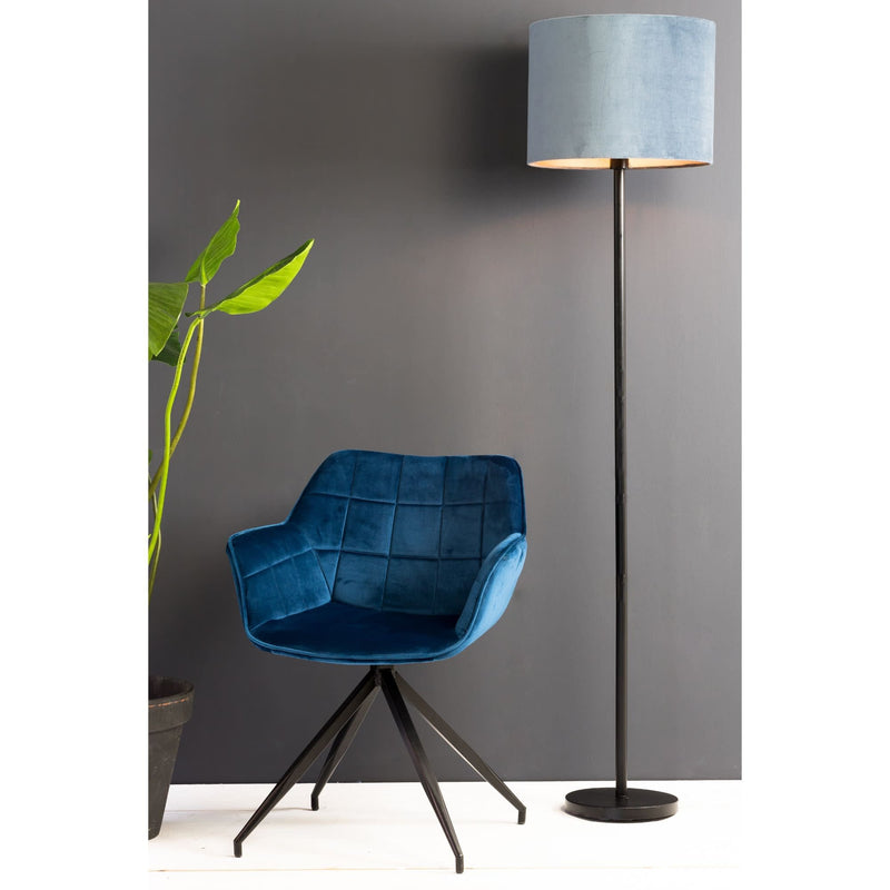 Light & Living Kap cilinder 40-40-30 cm VELOURS- petrol blauw-LIGHT & LIVING [BO] (verlichting)-Bouwhof shop (7053484064944)