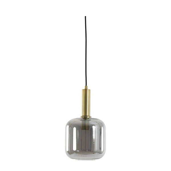 Light & Living Lekar moderne hanglamp- antiek brons- smoke glas-LIGHT & LIVING [BO] (verlichting)-Bouwhof shop (7034080329904)