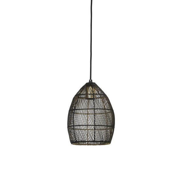 Hanglamp 20x25 cm MEYA zwart-goud-LIGHT & LIVING [BO] (verlichting)-Bouwhof shop (6969690685616)