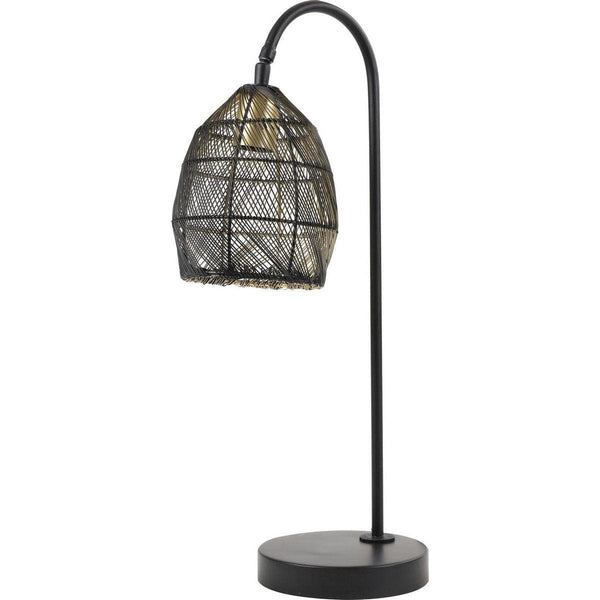 Tafellamp 23x18x60 cm MEYA mat zwart + goud-LIGHT & LIVING [BO] (verlichting)-Bouwhof shop (6969663946928)
