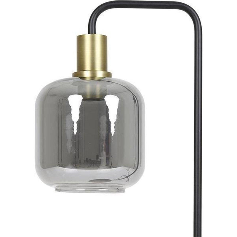Vloerlamp 28x155 cm LEKAR antiek brons+smoke glas-LIGHT & LIVING [BO] (verlichting)-Bouwhof shop (6969684328624)