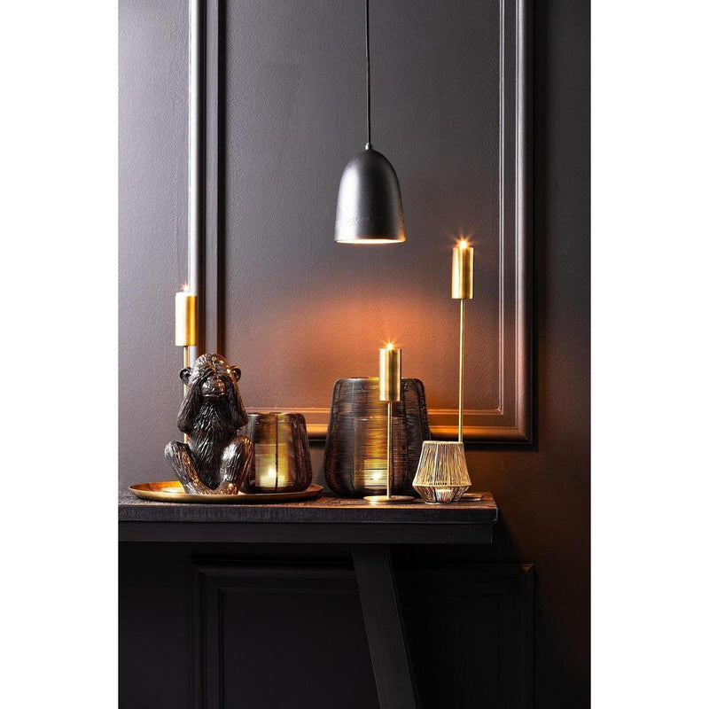 Light & Living hanglamp 14x19 Sumera mat zwart-goud-LIGHT & LIVING [BO] (verlichting)-Bouwhof shop
