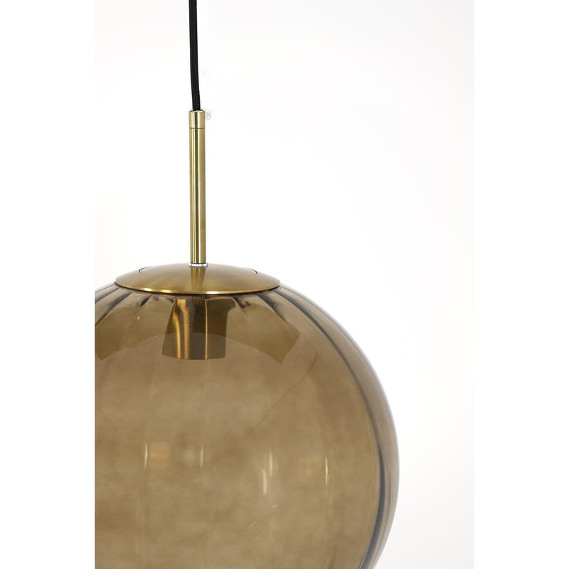 Light & Living hanglamp 30 Magdala glas bruin+goud-LIGHT & LIVING [BO] (verlichting)-Bouwhof shop