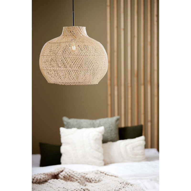 Light & Living hanglamp 46x39 Charita rotan naturel-LIGHT & LIVING [BO] (verlichting)-Bouwhof shop