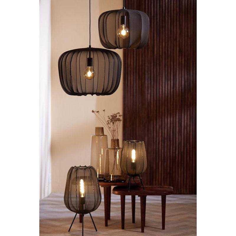 Light & Living hanglamp 50x37.5 Plumeria zwart-LIGHT & LIVING [BO] (verlichting)-Bouwhof shop