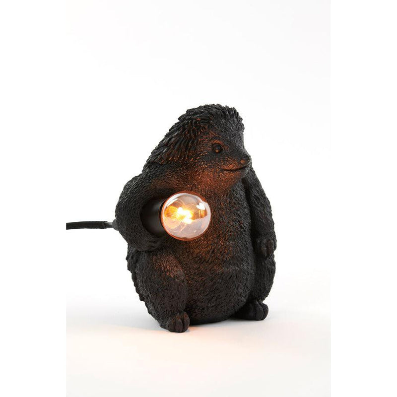 Light & Living tafellamp 14x12.5x18 Hegdehog mat zwart-LIGHT & LIVING [BO] (verlichting)-Bouwhof shop