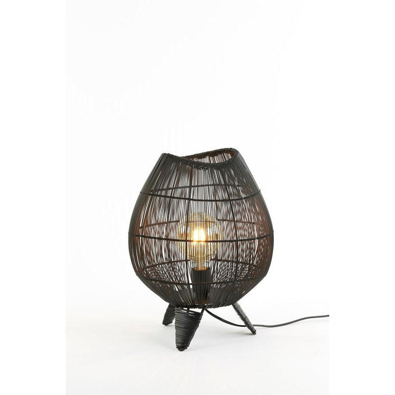 Light & Living tafellamp 28x37 Yumi mat zwart-LIGHT & LIVING [BO] (verlichting)-Bouwhof shop