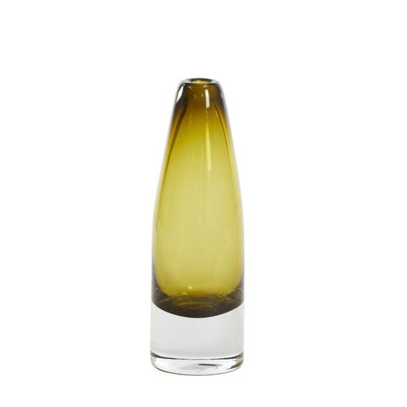 Light & Living vaas 7.5x22.5 Estua glas olive groen-LIGHT & LIVING [BO] (wonen)-Bouwhof shop
