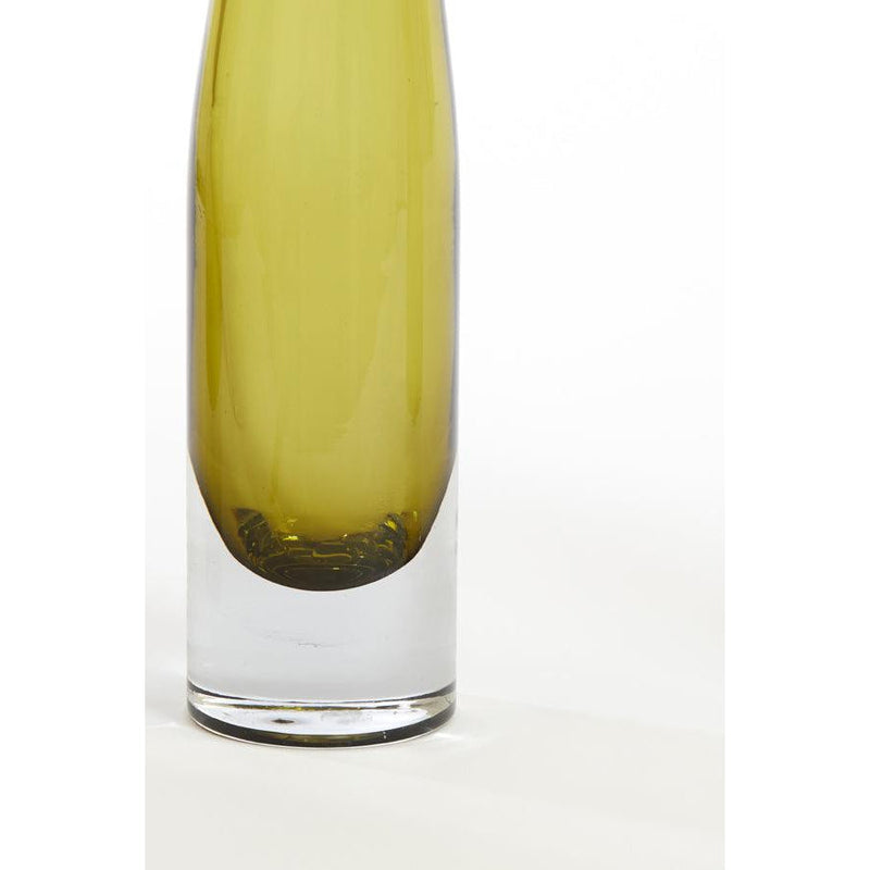 Light & Living vaas 7.5x30.5 Estua glas olive groen-LIGHT & LIVING [BO] (wonen)-Bouwhof shop