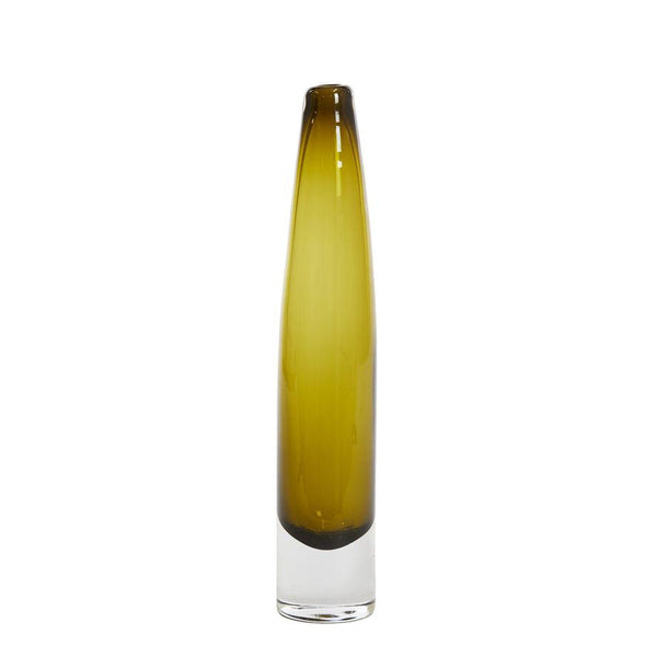 Light & Living vaas 7.5x39.5 Estua glas olive groen-LIGHT & LIVING [BO] (wonen)-Bouwhof shop