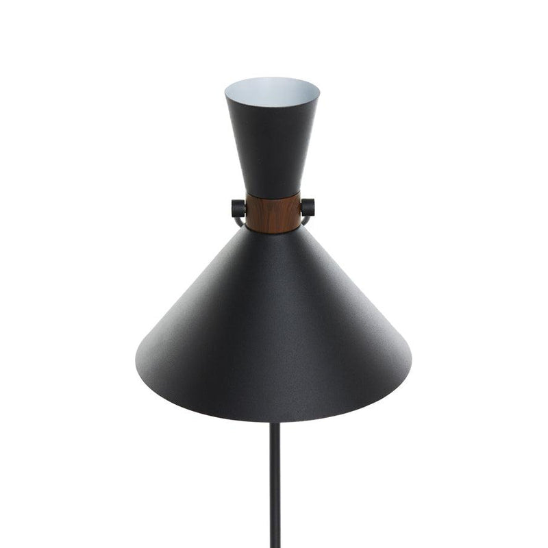 Light & Living vloerlamp 70x28x194 Hoodies mat zwart-LIGHT & LIVING [BO] (verlichting)-Bouwhof shop