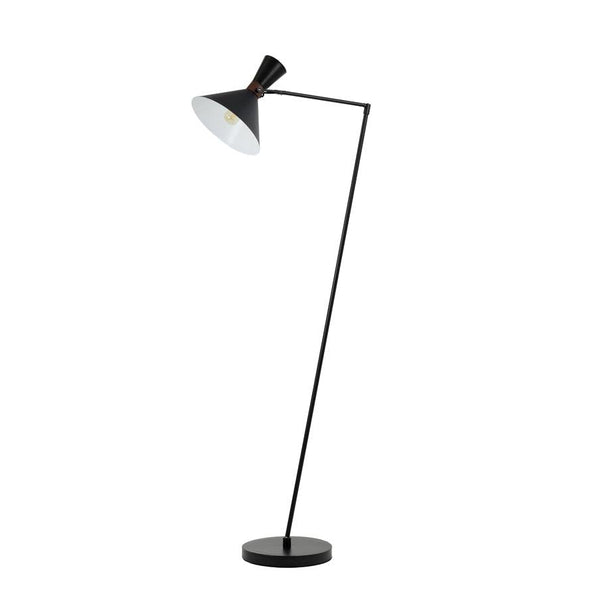 Light & Living vloerlamp 70x28x194 Hoodies mat zwart-LIGHT & LIVING [BO] (verlichting)-Bouwhof shop