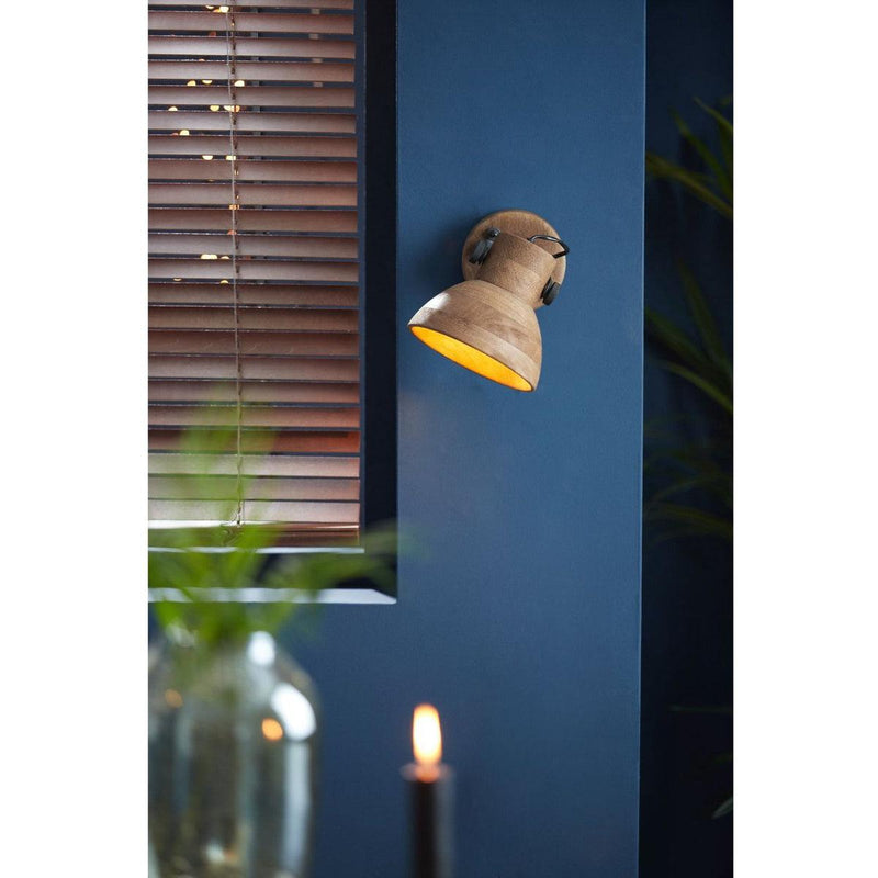 Wandlamp 21x17x19 cm ilanio donker bruin-mat zwart-LIGHT & LIVING [BO] (verlichting)-Bouwhof shop (6535795900592)