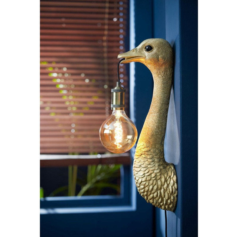 Wandlamp 18x15.5x57.5 cm OSTRICH goud-LIGHT & LIVING [BO] (verlichting)-Bouwhof shop (6969690718384)