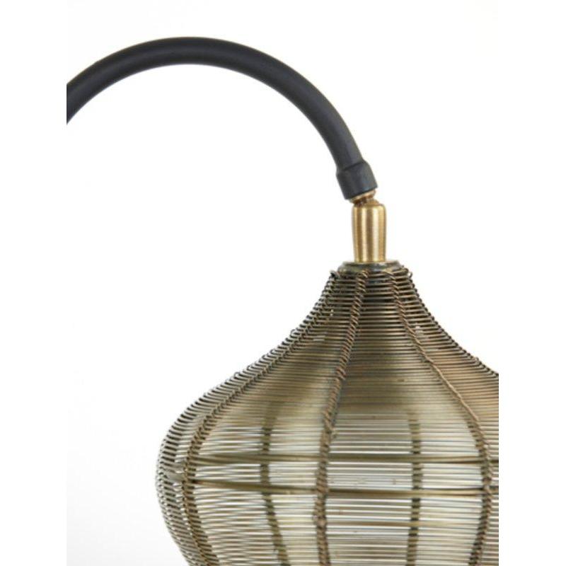 Tafellamp 27x20x61 cm ALVARO antiek brons+mat zwart-LIGHT & LIVING [BO] (verlichting)-Bouwhof shop (6969655656624)