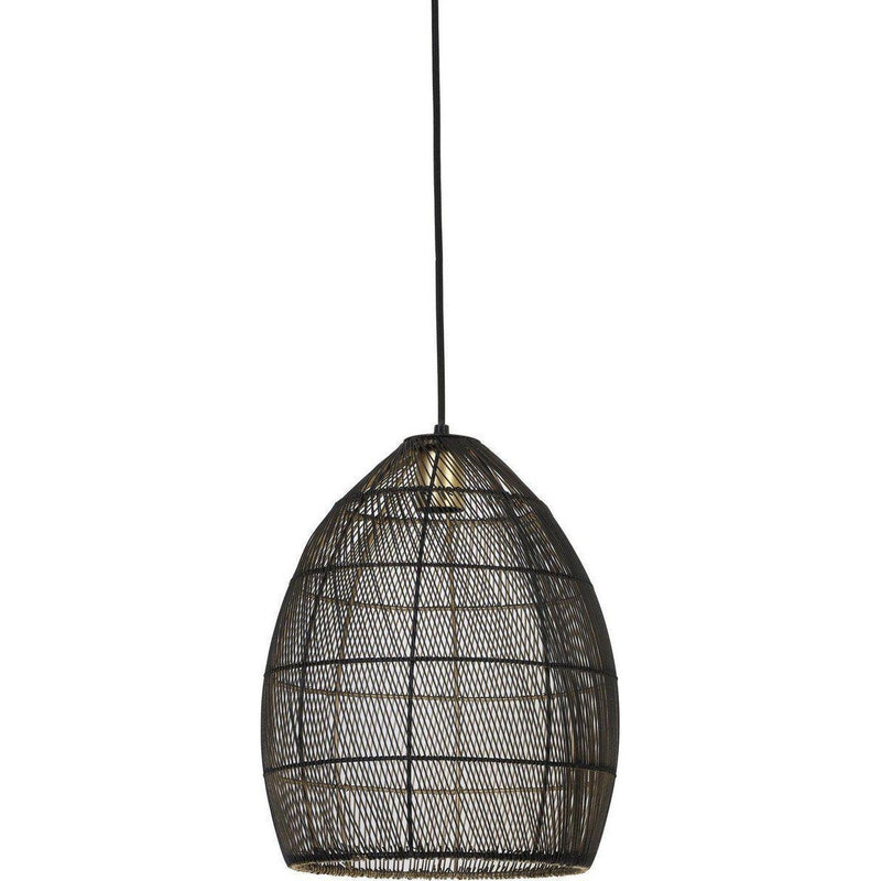 Light & living hanglamp Meya zwart-goud, 37 cm-LIGHT & LIVING [BO] (verlichting)-Bouwhof shop (6156001968304)