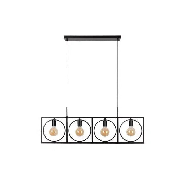 Lucide Suus hanglamp 4xE27 zwart-LUCIDE (verlichting)-Bouwhof shop