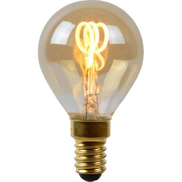 Lucide filament lamp - Ø 4.5 cm - LED dimbaar - E14 - 1x3W 2200K - amber-LUCIDE (verlichting)-Bouwhof shop (6702501494960)