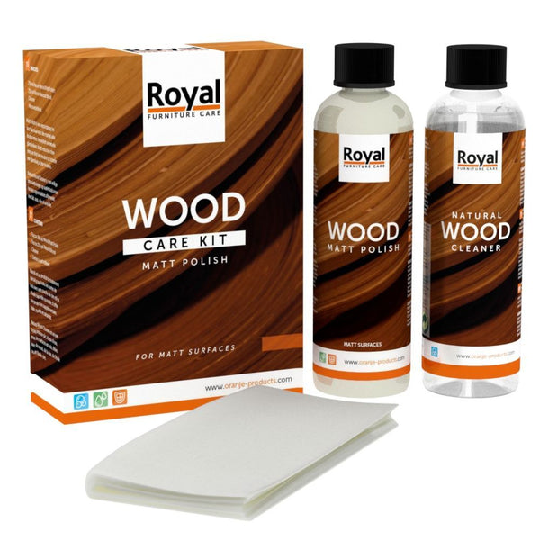 Matt Polish Wood Care Kit + Cleaner 2 x 250 ml-ORANJE FURNITURE CARE-Bouwhof shop (7001163333808)