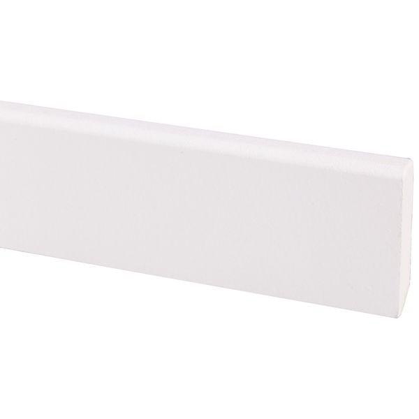 MUURPLINT MDF GEGROND 45X9MM WIT 244CM Default Title (6136176410800)