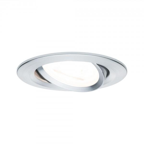 Paulmann EBL set Nova rond zwenkb LED 3-stapdim 1x6.5W 230V GU10 51mm Alu gedr/Alu-VAN SPIJK | PAULMANN-Bouwhof shop (6627226190000)