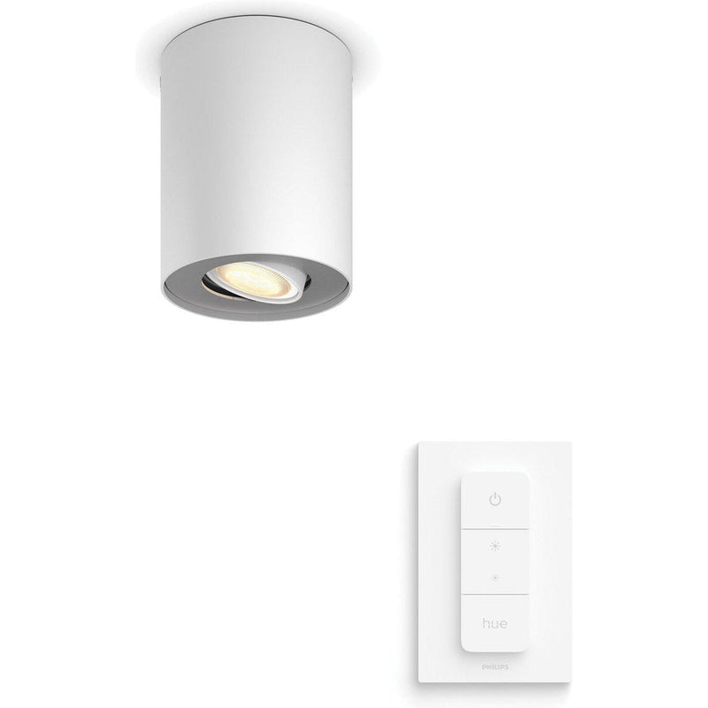 Philips hue pillar opbouwspot - warm tot koelwit licht - 1-spot - wit - 1 dimmer switch-PHILIPS NEDERLAND [BO] (verlichting)-Bouwhof shop (6964069367984)