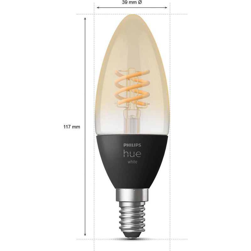 Philips Hue filamentkaars - warmwit licht - 1-pack - E14-PHILIPS NEDERLAND [BO] (verlichting)-Bouwhof shop (6933748318384)