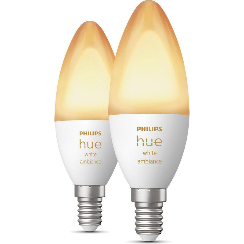 Philips Hue kaarslamp - warm tot koelwit licht - 2-pack - E14-PHILIPS NEDERLAND [BO] (verlichting)-Bouwhof shop (6969702088880)