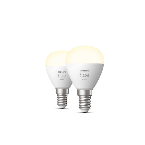 Philips Hue kogellamp - warmwit licht - 2-pack - E14-PHILIPS NEDERLAND [BO] (verlichting)-Bouwhof shop (7034088784048)