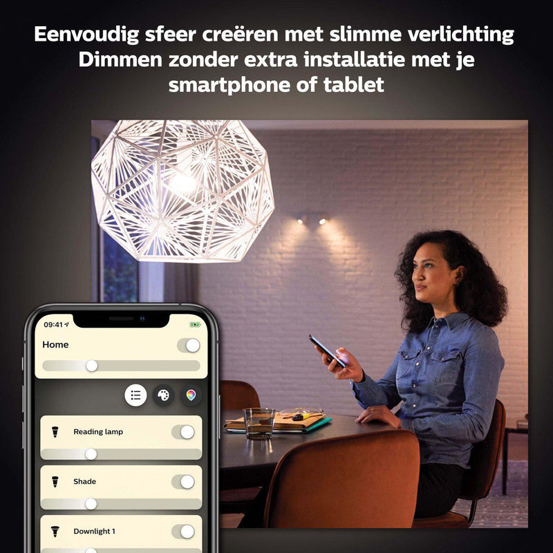 Philips Hue spot - warmwit licht - 1-pack - GU10-PHILIPS NEDERLAND [BO] (verlichting)-Bouwhof shop (6933749039280)