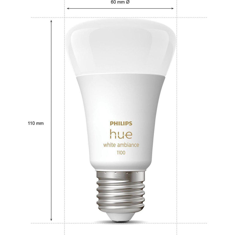 Philips Hue starterkit - warm tot koelwit licht - 3 lampen - E27 - 1100lm - 1 dimmer switch-PHILIPS NEDERLAND [BO] (verlichting)-Bouwhof shop (6933747859632)