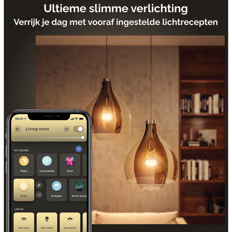 Philips Hue starterkit - warm tot koelwit licht - 3 lampen - E27 - 1100lm - 1 dimmer switch-PHILIPS NEDERLAND [BO] (verlichting)-Bouwhof shop (6933747859632)