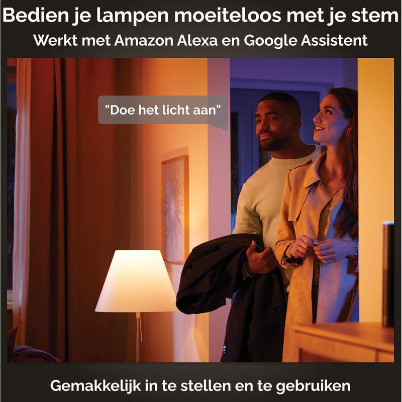 Philips Hue starterkit - warm tot koelwit licht - 3 lampen - E27 - 1100lm - 1 dimmer switch-PHILIPS NEDERLAND [BO] (verlichting)-Bouwhof shop (6933747859632)