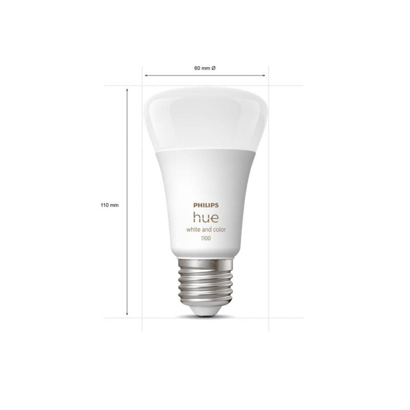 Philips Hue starterkit - wit en gekleurd - 2 lampen - E27 - 1100lm - 1 dimmer switch-PHILIPS NEDERLAND [BO] (verlichting)-Bouwhof shop (7053486424240)