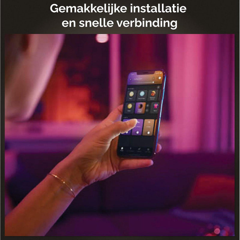 Philips Hue wandlamp Liane, zwart, wit en gekleurd licht-PHILIPS NEDERLAND [BO] (verlichting)-Bouwhof shop (6969702023344)