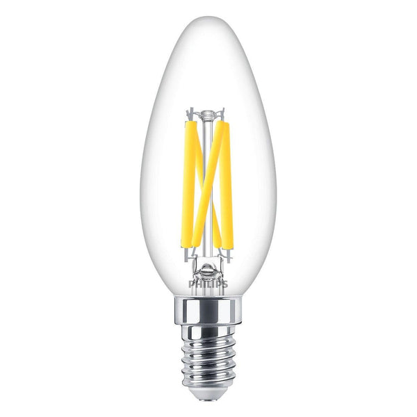 Philips LED Kaars E14 Transparant 40W Dimbaar Warm Wit Licht-PHILIPS NEDERLAND [BO] (lichtbronnen)-Bouwhof shop (7001166348464)