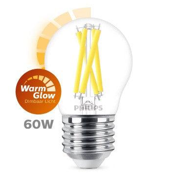 Philips LED Kogellamp Transparant 60W E27 Dimbaar Warm Wit Licht-PHILIPS NEDERLAND [BO] (lichtbronnen)-Bouwhof shop (7034087375024)