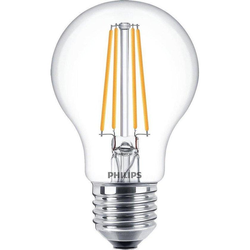 Philips LED Lamp E27 Transparant 60W Warm Wit Licht (3 stuks)-PHILIPS NEDERLAND (lichtbronnen)-Bouwhof shop (6651536081072)