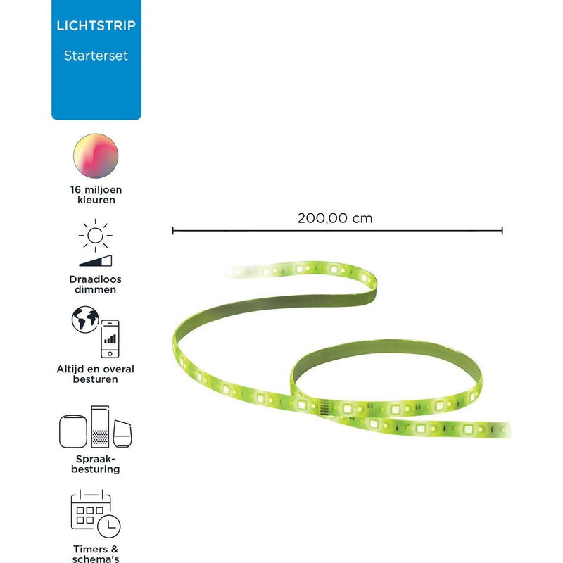 Philips Wi-Fi BLE LEDstrip 2M 1600lm startkit EU-PHILIPS NEDERLAND [BO] (lichtbronnen)-Bouwhof shop (7067472625840)