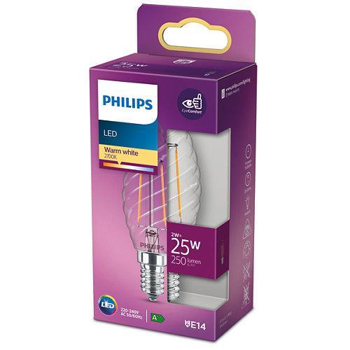 PHILIPS LED KAARS E14 TRANSPARANT 25W WARM WIT LICHT-PHILIPS NEDERLAND (lichtbronnen)-Bouwhof shop (6147892084912)