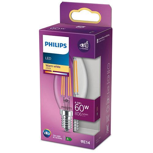 PHILIPS LED KAARS E14 TRANSPARANT 60W WARM WIT LICHT-PHILIPS NEDERLAND (lichtbronnen)-Bouwhof shop (6147892117680)