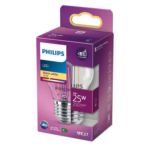 PHILIPS LED KOGELLAMP E27 TRANSPARANT 25W WARM WIT LICHT-PHILIPS NEDERLAND (lichtbronnen)-Bouwhof shop (6147893330096)