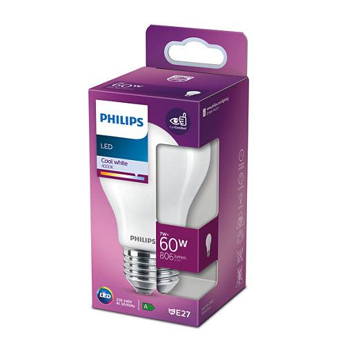 PHILIPS LED LAMP E27 MAT 60W KOEL WIT LICHT-PHILIPS NEDERLAND (lichtbronnen)-Bouwhof shop (6147894149296)