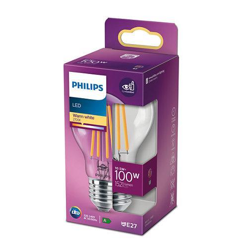 PHILIPS LED LAMP E27 TRANSPARANT 100W WARM WIT LICHT-PHILIPS NEDERLAND (lichtbronnen)-Bouwhof shop (6147893723312)