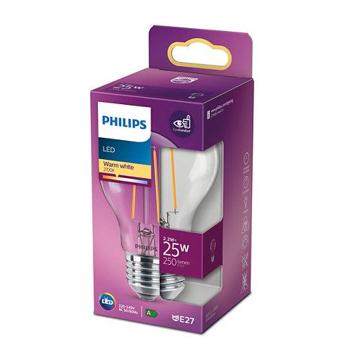 PHILIPS LED LAMP E27 TRANSPARANT 25W WARM WIT LICHT-PHILIPS NEDERLAND (lichtbronnen)-Bouwhof shop (6147893887152)