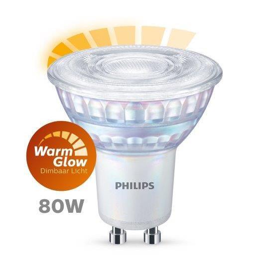 PHILIPS LED SPOT GU10 80W DIMBAAR WARM WIT LICHT-PHILIPS NEDERLAND (lichtbronnen)-Bouwhof shop (6147890741424)
